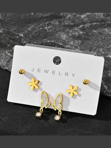 Aganya kreation ES-295 – 18k Gold Plated Stainless Steel Tarnish Free Waterproof Female Jewellery