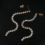 ES-312-18k Gold Plated Stainless Steel Tarnish Free Waterproof Female Earrings