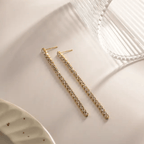 ES-312-18k Gold Plated Stainless Steel Tarnish Free Waterproof Female Earrings