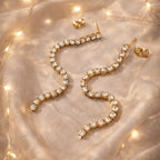 ES-312-18k Gold Plated Stainless Steel Tarnish Free Waterproof Female Earrings