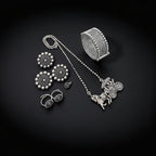Aganya kreation German silver set German Silver Chariot Combo - Elegant Jewelry Set