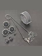 Aganya kreation German silver set German Silver Chariot Combo - Elegant Jewelry Set Size 2.4