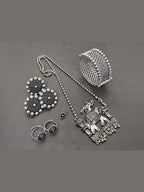 Aganya kreation German silver set German Silver Gaj Combo - Elegant Accessory Set for All Occasions 2.4 openable