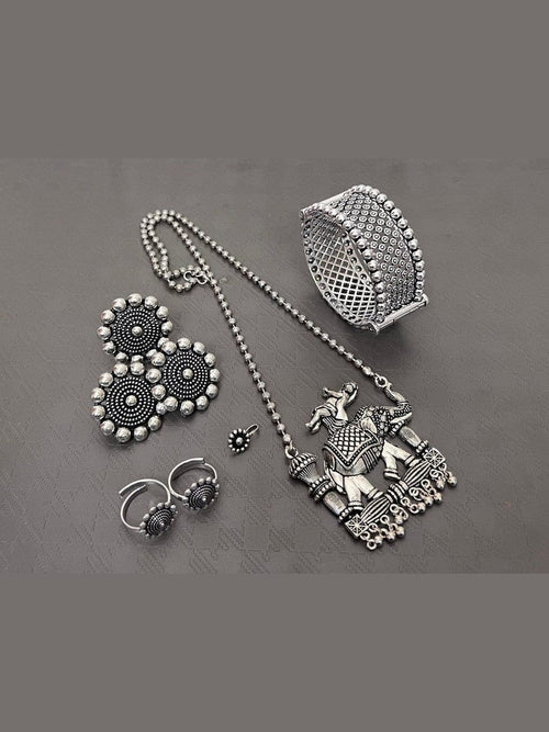 Aganya kreation German silver set German Silver Gaj Combo - Elegant Accessory Set for All Occasions 2.4 openable