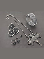 Aganya kreation German silver set German Silver Ganesha & Bird Combo Set - Elegant Jewelry 2.4 openable