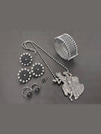 Aganya kreation German silver set German Silver Radha Krishna Combo - Elegant Jewelry Set Bangle Bangle 2.4