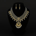 Aganya kreation German silver set Maithili Set - Exquisite German Silver Kundan Jewelry