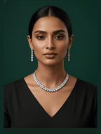 Aganya kreation Heart Cut Diamond Set - Elegant Jewelry for Every Occasion