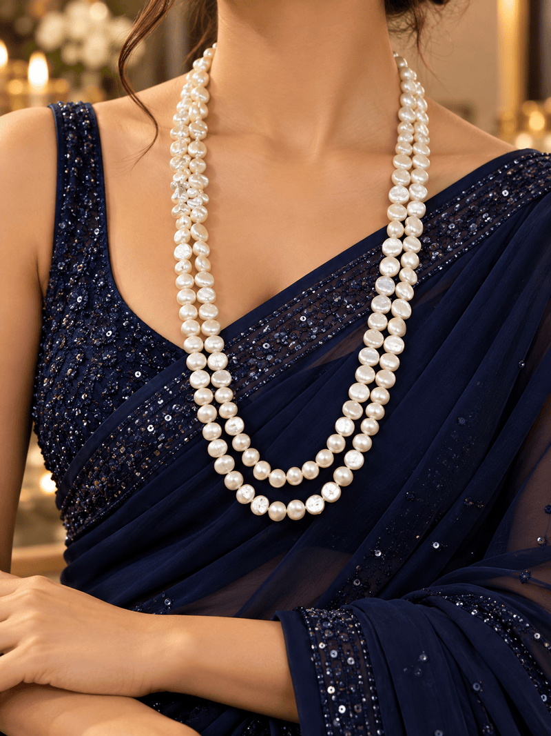Aganya kreation Jewelry AarohiFreshwater Pearl Necklace – Real Pearl Jewellery for Women