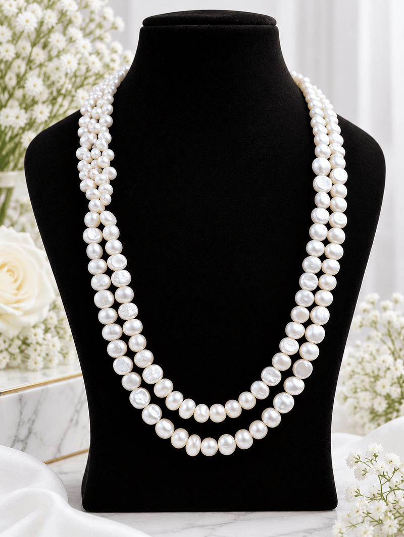 Aganya kreation Jewelry AarohiFreshwater Pearl Necklace – Real Pearl Jewellery for Women