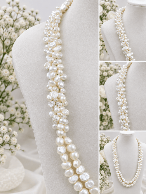 Aganya kreation Jewelry AarohiFreshwater Pearl Necklace – Real Pearl Jewellery for Women