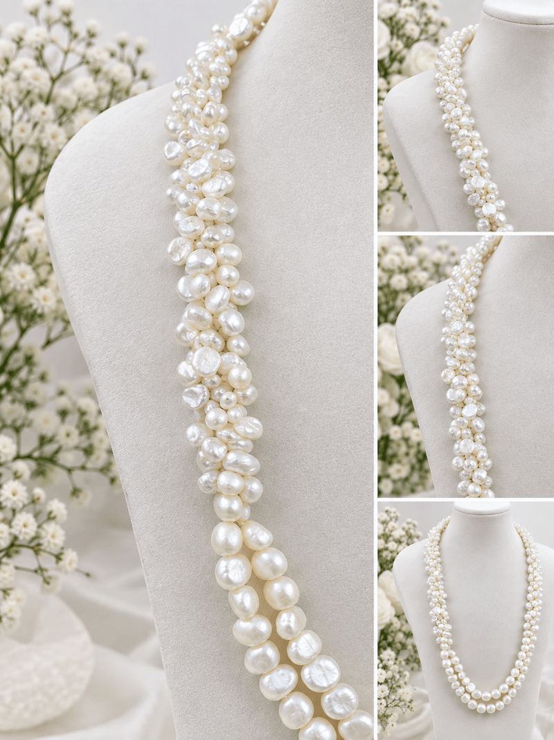Aganya kreation Jewelry AarohiFreshwater Pearl Necklace – Real Pearl Jewellery for Women