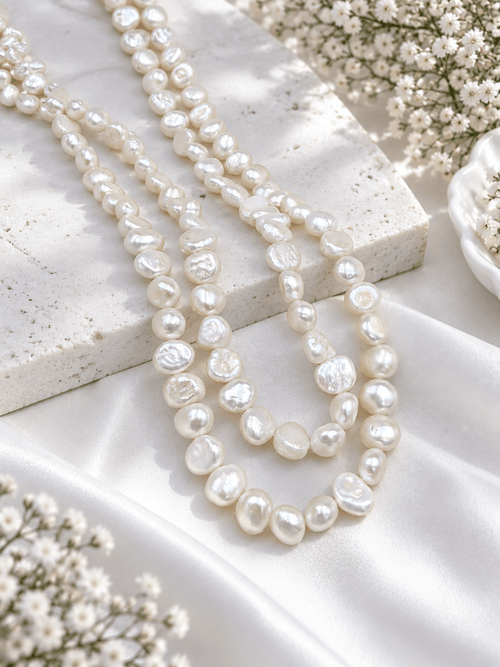 Aganya kreation Jewelry AarohiFreshwater Pearl Necklace – Real Pearl Jewellery for Women