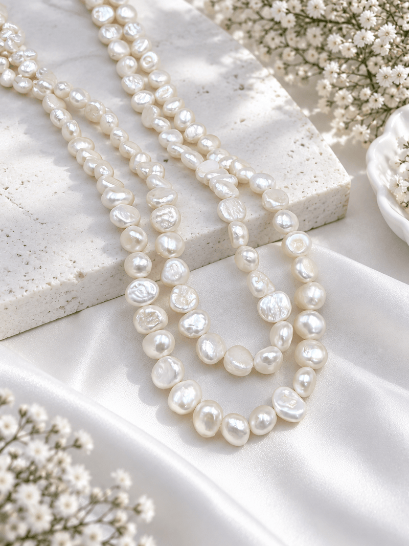 Aganya kreation Jewelry AarohiFreshwater Pearl Necklace – Real Pearl Jewellery for Women