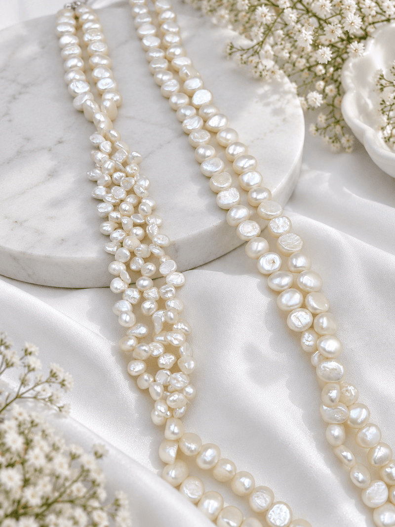 Aganya kreation Jewelry AarohiFreshwater Pearl Necklace – Real Pearl Jewellery for Women