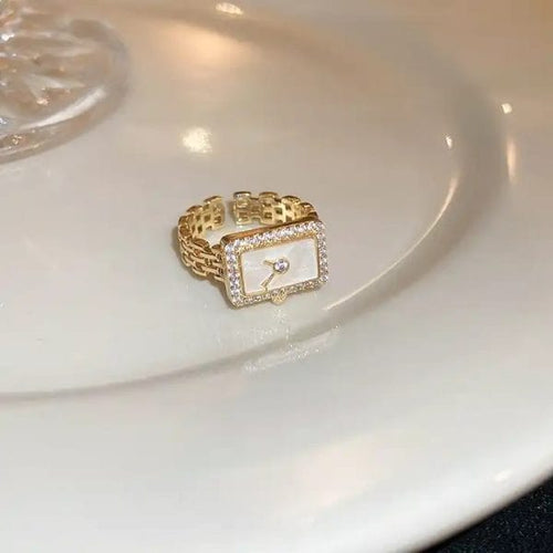 Aganya kreation Jewelry Charmi Ring 18k Gold Plated Stainless Steel Tarnish Free Waterproof Female Jewellery