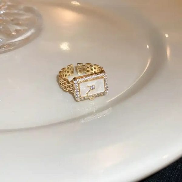 Aganya kreation Jewelry Charmi Ring 18k Gold Plated Stainless Steel Tarnish Free Waterproof Female Jewellery