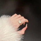 Aganya kreation Jewelry Charmi Ring 18k Gold Plated Stainless Steel Tarnish Free Waterproof Female Jewellery