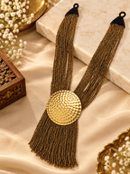 Aganya kreation Jewelry Divyangi  Gold Plated Multi-Strand Beaded Tassel Necklace for Women | Aganya Kreation