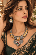 Aganya kreation Jewelry Mrinalini – Antique Silver Tribal Jewellery Set