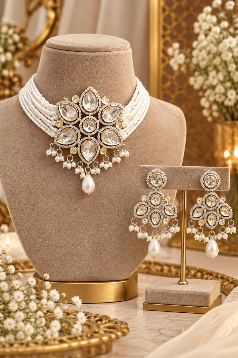 Aganya kreation Jewelry Nitya Choker - Exquisite Ethnic Jewelry for Every Occasion