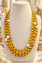 Aganya kreation Jewelry Prithvi Real Onyx Beads Semi Precious Mala with Shell Pearls for Women | Aganya Kreation