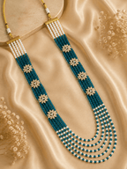 Aganya kreation Jewelry Rajsi American Diamond Onyx Beads Mala Necklace