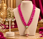 Aganya kreation Jewelry Saawariya Ethnic Kundan Meenakari Necklace Set for Women
