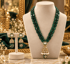 Aganya kreation Jewelry Saawariya Ethnic Kundan Meenakari Necklace Set for Women
