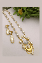 Aganya kreation jewelry Sets Abhaya Real Pearl Set - Handcrafted Elegance for Every Occasion