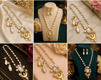 Aganya kreation jewelry Sets Abhaya Real Pearl Set - Handcrafted Elegance for Every Occasion