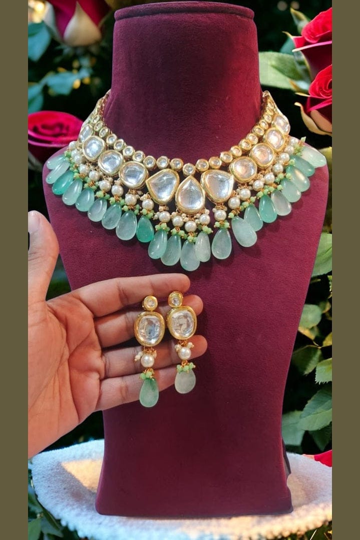 Aganya kreation jewelry Sets Aisha Kundan Set - Elegant Jewelry for Every Occasion