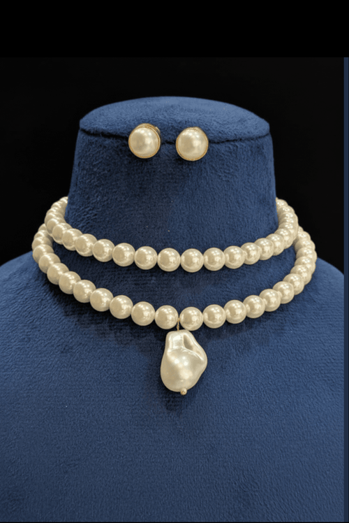 Aganya kreation jewelry Sets Alvyena shell pearls mala set