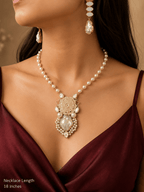 Aganya kreation jewelry Sets Amoli Real Pearl Set - Elegant Handcrafted Jewelry