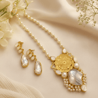 Aganya kreation jewelry Sets Amoli Real Pearl Set - Elegant Handcrafted Jewelry