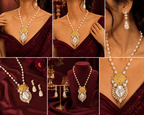 Aganya kreation jewelry Sets Amoli Real Pearl Set - Elegant Handcrafted Jewelry