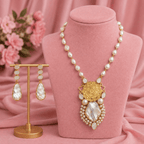 Aganya kreation jewelry Sets Amoli Real Pearl Set - Elegant Handcrafted Jewelry
