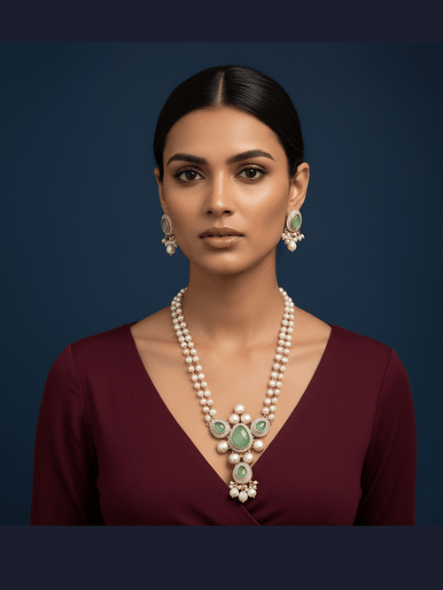 Aganya kreation jewelry Sets Arshiya real pearl set