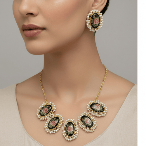 Aganya kreation jewelry Sets Arundhati Real Pearl Set - Elegant Ethnic & Western Jewelry