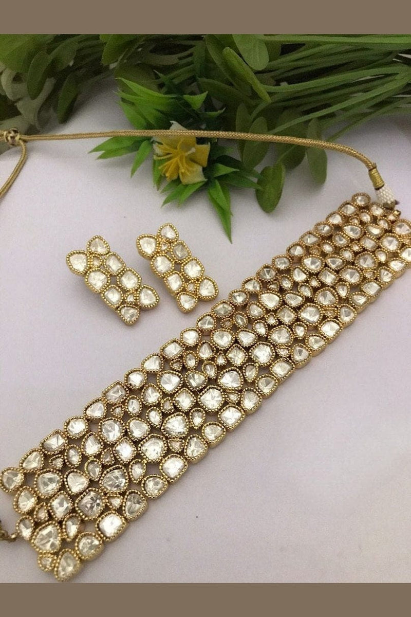 Aganya kreation jewelry Sets Aurora massonite polki kundan set