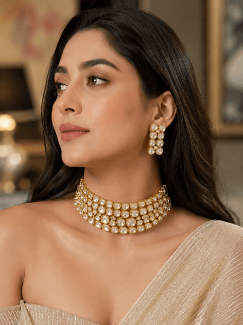 Aganya kreation jewelry Sets Aurora massonite polki kundan set