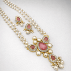 Aganya kreation jewelry Sets Azania Real Pearl Set - Elegant Brass Jewelry