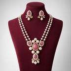 Aganya kreation jewelry Sets Azania Real Pearl Set - Elegant Brass Jewelry
