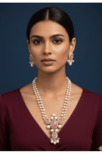 Aganya kreation jewelry Sets Azania Real Pearl Set - Elegant Brass Jewelry