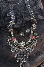 Aganya kreation jewelry Sets Baruni Set - Exquisite German Silver Kundan Jewelry