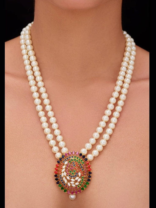 Aganya kreation jewelry Sets Bhagya Real Pearl Set - Exquisite Ethnic Jewelry
