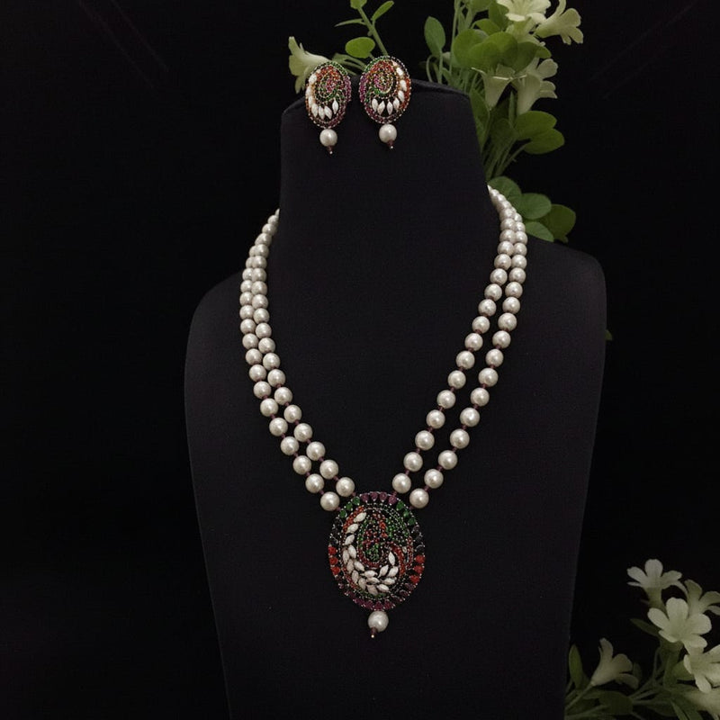 Aganya kreation jewelry Sets Bhagya Real Pearl Set - Exquisite Ethnic Jewelry