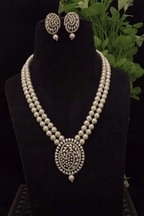 Aganya kreation jewelry Sets Bhuvi Real Pearl Set - Elegance in Every Detail