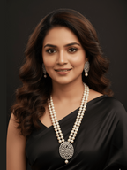 Aganya kreation jewelry Sets Bhuvi Real Pearl Set - Elegance in Every Detail