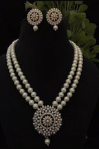 Aganya kreation jewelry Sets Bindiya Real Pearl Set - Elegant Brass Jewelry